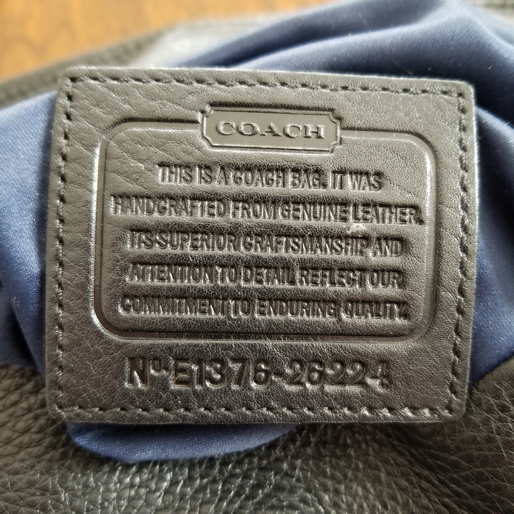 COACH Madison Phoebe 26224 Black Pebbled Leather Handbag Purse - Picture 3 of 16